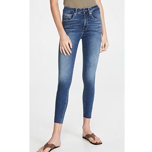 NWT Good American Good Waist Crop w Raw Edge